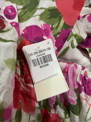 Abercrombie & Fitch Drama Puff Sleeve Maxi Dress in a vibrant red & pink floral thumbnail 7