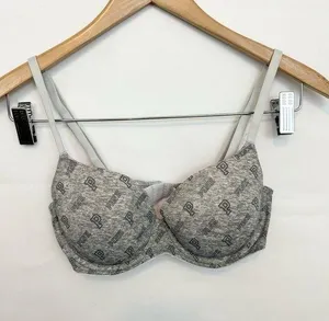 Victoria’s Secret PINK wear everywhere lightly lined gray logo bra 32C thumbnail 1