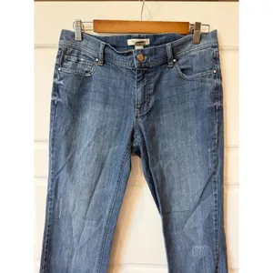 White House Black Market Blue Noir Straight Leg Ankle Jeans Size 8 thumbnail 2