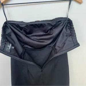 Lulu’s Jazzie Black Strapless Bodycon Dress NWT Size Small LBD thumbnail 6