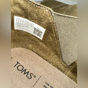 TOMS Reese Bootie Suede Olive Green EUC Size‎ W9 thumbnail 8