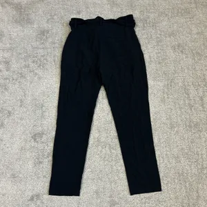 Sézane Pants Womens 40 US 8 Black Trousers Belted Pockets Career Classy Office thumbnail 7