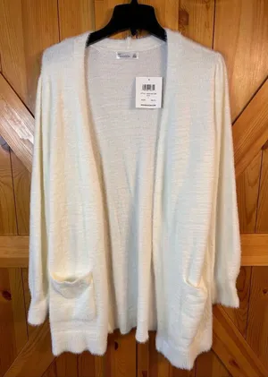 89th Madison long form cardigan size large ivory long sleeve nwt (4755) Read thumbnail 1