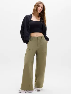 New Athleta 4 Skyline High Rise Wide Leg Pant Perennial Olive Size 4 Regular thumbnail 2