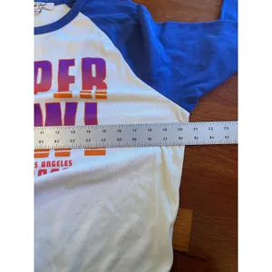 Super Bowl 2022 Shirt Junk Food Graphic NFL Baseball Style Womens Medium thumbnail 6