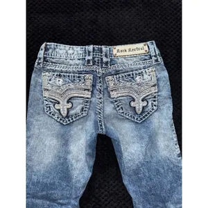 Rock Revival‎ Jeans Womens Blue Janelle Capri Wash Denim Size 25 thumbnail 8