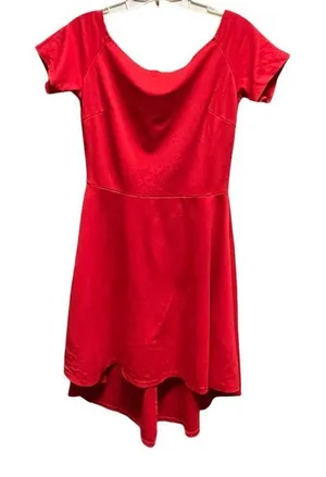 Sarin Mathews size M red high low hem dress. Size M thumbnail 1