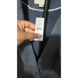 Ann Taylor LOFT Womens Slate Grey Single Button Blazer Jacket Size‎ 4T New thumbnail 3