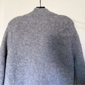Jenni Kayne Sweater Boucle‎ Duster Coat Merino Wool Cardigan Open Grey S GUC thumbnail 8