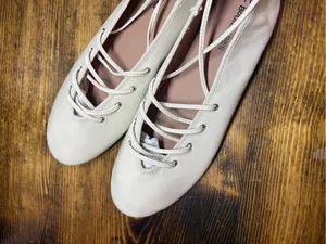 Time & tru beige lace up flats size 10 thumbnail 2