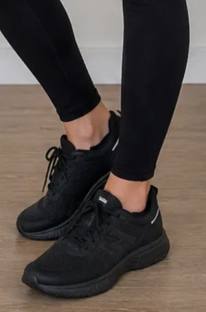 OnToFeet Black Knit Walking Sneakers | Lightweight Comfort Shoes thumbnail 1