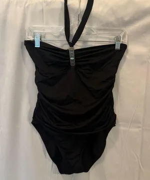 Lauren Ralph Lauren Women’s 10 Black Swimsuit With Side Ruching thumbnail 1