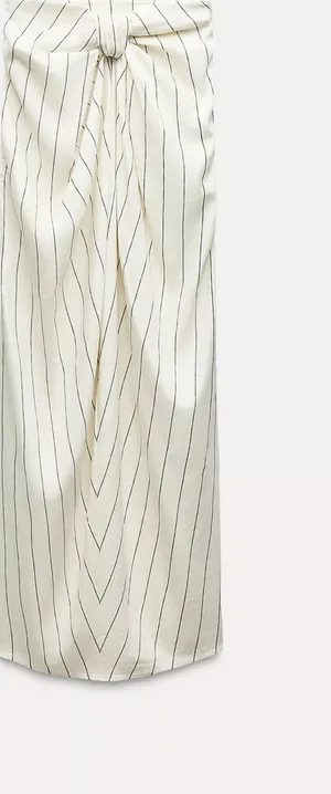 ZARA Knotted Striped Dress thumbnail 3