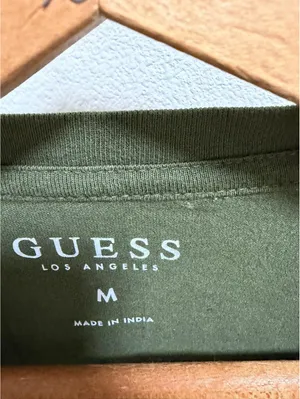 Y2K Guess T Shirt Embroidery Flowers With Tiger Green Sz M thumbnail 3