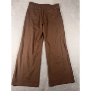 NWT Halara Wide Leg Stretch Trousers‎ Brown High Waist Smart Casual Size xl thumbnail 8