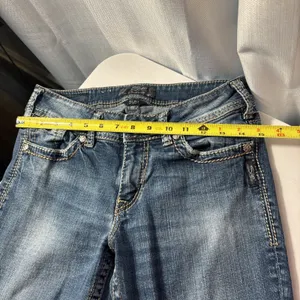 Silver Jeans Co Suki Slim Bootcut Jeans Women's W29 L32‎ Embellished Pockets thumbnail 4