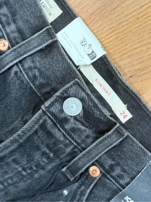 Levi's Black Denim Mini Skirt with Silver Stud Accents thumbnail 3