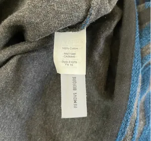 Madewell Striped Back Zip Sweater Blue & Gray Boxy Pullover thumbnail 9