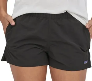 Patagonia Barely Baggies Shorts 2.5" Pull On Mid Rise Stretch Slit Black NWOT L thumbnail 1