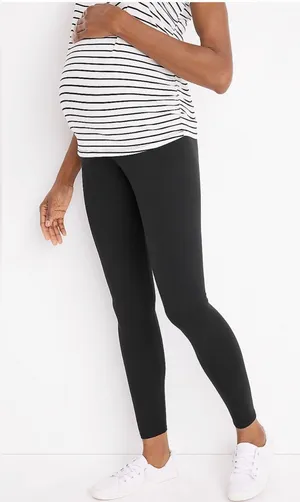 Maurices Over the Bump Maternity Black Leggings thumbnail 1