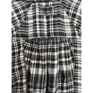 Free People We The‎ Free Indigo Skies White/Black Plaid Shirt Women's Size Small thumbnail 11