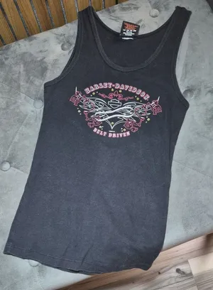 Harley-davidson Women's Black and Pink Vest thumbnail 1