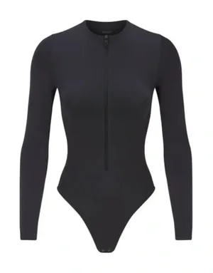 Skims Soft Smoothing Seamless Long Sleeve Bodysuit Eclipse M NWT SOLD OUT thumbnail 1