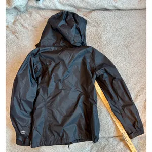 Columbia Omni-Tech Waterproof Rain Jacket Black Hooded Shell RL2436 Womens M thumbnail 4