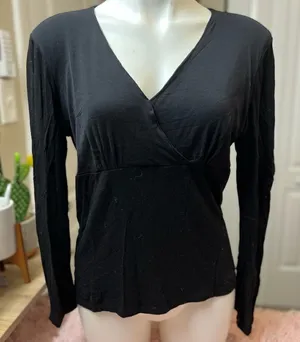 Long sleeve blouse Black Size M thumbnail 1