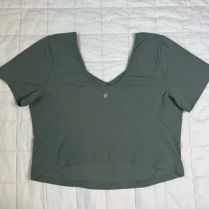 Lululemon Women's Align Tee in Grey Sage - 16 thumbnail 3