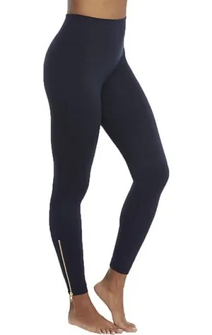 SPANX Look At Me Now Seamless Side Zip Legging in Navy Blue thumbnail 1