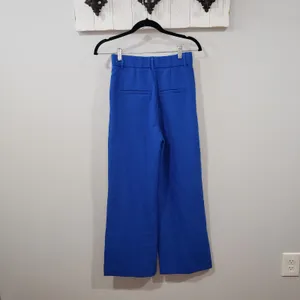 Abercrombie Pleated Wide Leg Pants Womens 2 Blue High Rise Trouser Career thumbnail 2