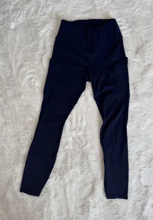 Athleta Navy High Rise Pocket Leggings Size Small thumbnail 1