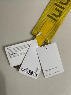 Lululemon NWT Never Lost Keychain Maize Yellow Graphite Grey thumbnail 4