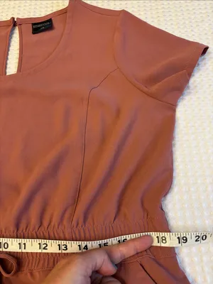 32 Degrees Cool Large Elastic Waist Shirt Dress Mauve Pink Scoop Neck Pockets thumbnail 11
