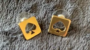 Kate Spade ♠️♠️ gold block earrings thumbnail 1
