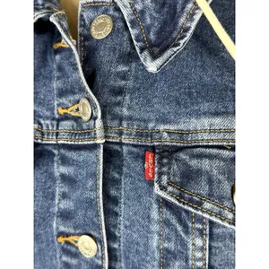 Levi's Hybrid Original Denim Sweatshirt Hoodie Trucker Jacket Medium Blue Gray thumbnail 6