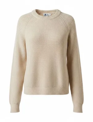 Vintage Sea Boston 100% Cotton Shaker Knit Sweater XL Cream Made in USA Unisex thumbnail 1