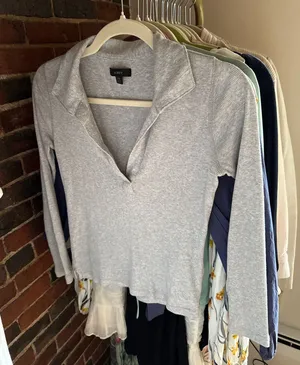 J.Crew Collared Shirt Gray thumbnail 1
