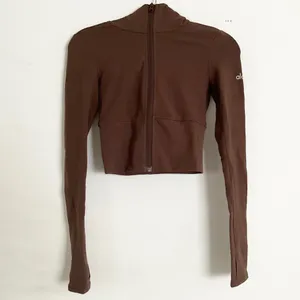 Alo Yoga Sway Full Zip Hoodie Brownstone XS thumbnail 8