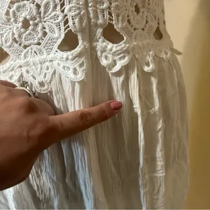 NWOT Lulus This is Love White Lace Maxi Dress size Large thumbnail 12
