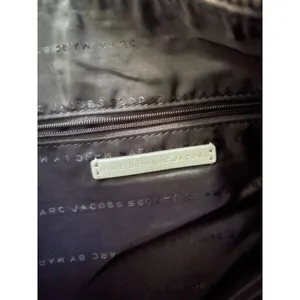 Marc Jacobs Expandable"Washed Up" Messenger Hobo Crossbody Bag Grey Leather thumbnail 6