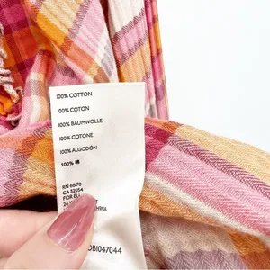NWT Free People Sienna Plaid Ruffle Long Sleeve Blouse Women's S Prairie‎ Chic thumbnail 9