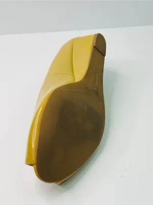 Talbots Tanish Patent Peep-Toe Flats Size 10-1/2 M with 1-1/2” Wedge Heel thumbnail 9