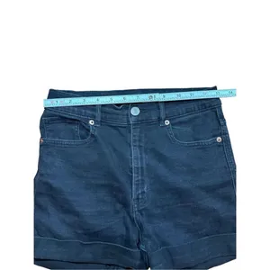 MONKi womens black high rise‎ jean shorts sz 28 thumbnail 5