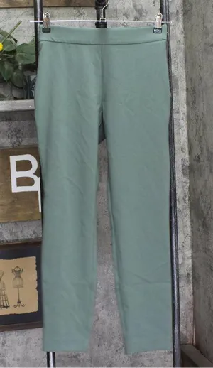 A New Day Womens High-Rise Skinny Ankle Pull-On Pants Trousers Olive Green 2 thumbnail 1
