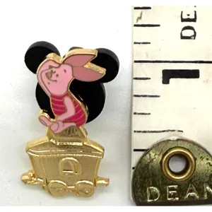 Disney Pin Piglet on Gold Train Engine Winnie the Pooh Transportation Series thumbnail 2
