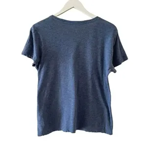 Madewell Heather Blue Cotton V-Neck Short Sleeves Essential Women’s SZ M #1489 thumbnail 5