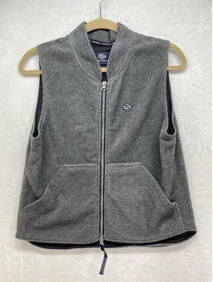 Columbia Suburban‎ Gray Fleece Hiking Zip Up Vest Womens Size M Polyester/Rayon thumbnail 1