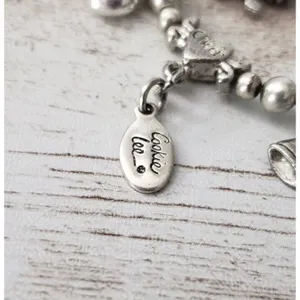 Vintage Cookie Lee Stretch Bracelet Silver Tone Cheer / Cheerleader Theme thumbnail 3